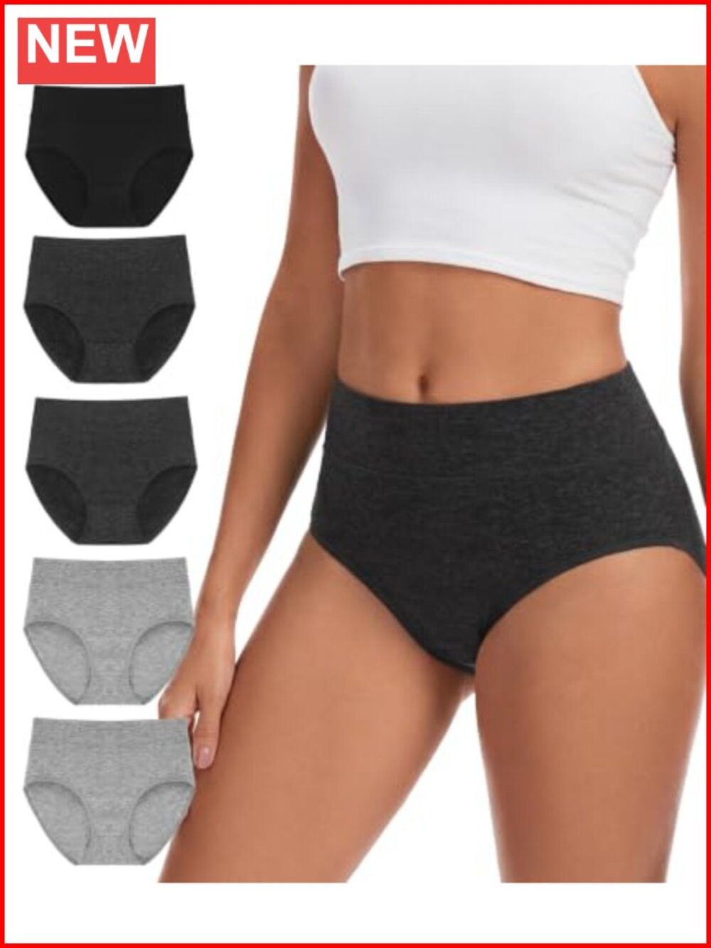 Merino Wool High Waist Full Coverage Briefs Panties